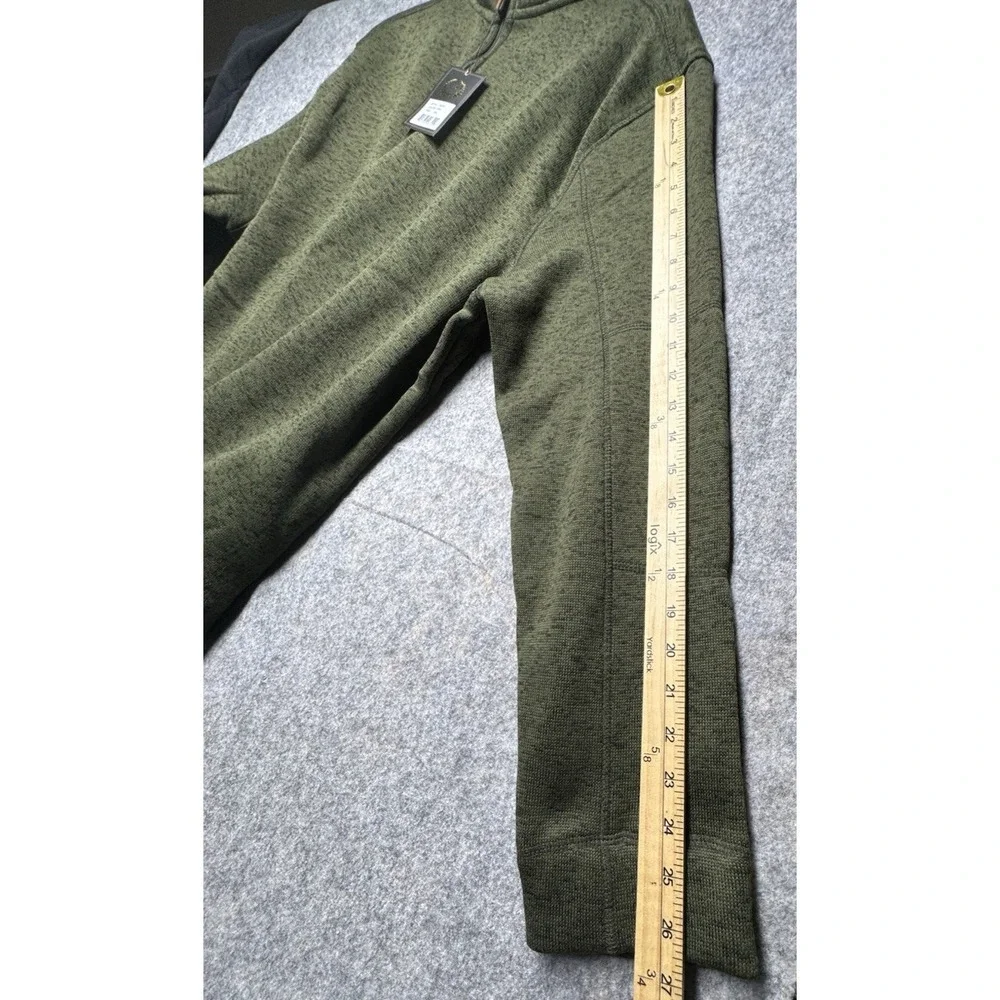 Victory Sportswear Fleece Pullover Mens XXL Olive Quarter Zip Long‎ Sleeve